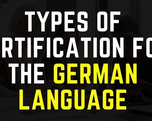 Types of certification for the German language